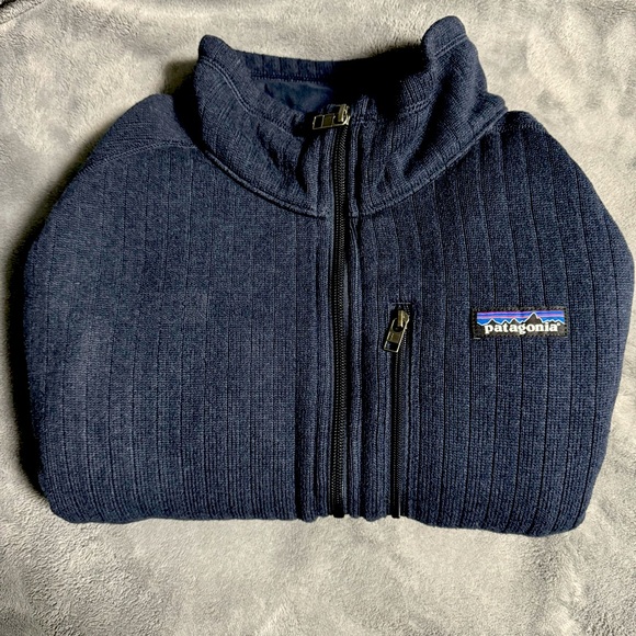 Patagonia Better Sweater Navy Rib-Knit Quarter-Zip Pullover XL - Men's - Picture 3 of 16
